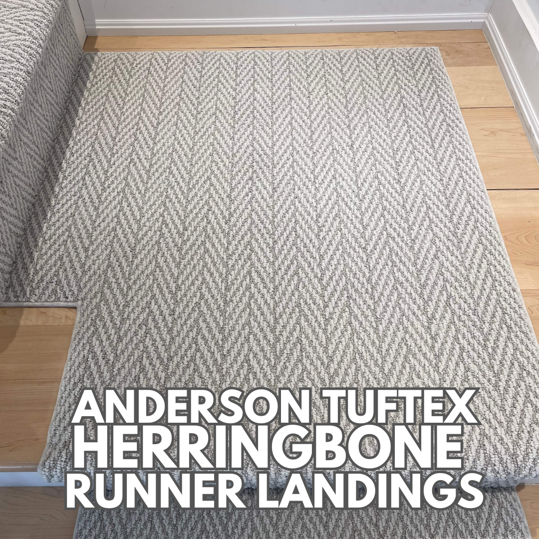 connecting stair runner landings for joining upper and lower flights of stairs