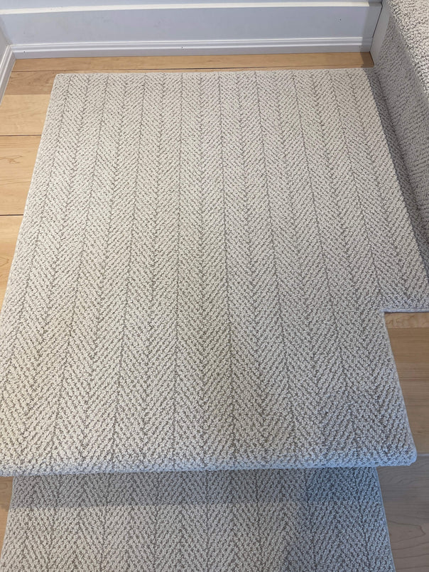 Amalfi Carrara Herringbone Stair Runner Landing