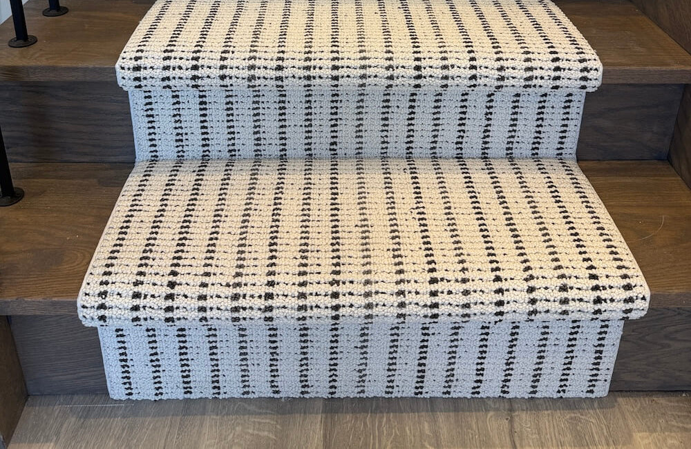 Anderson Tuftex Laken Checkers stair runner sample