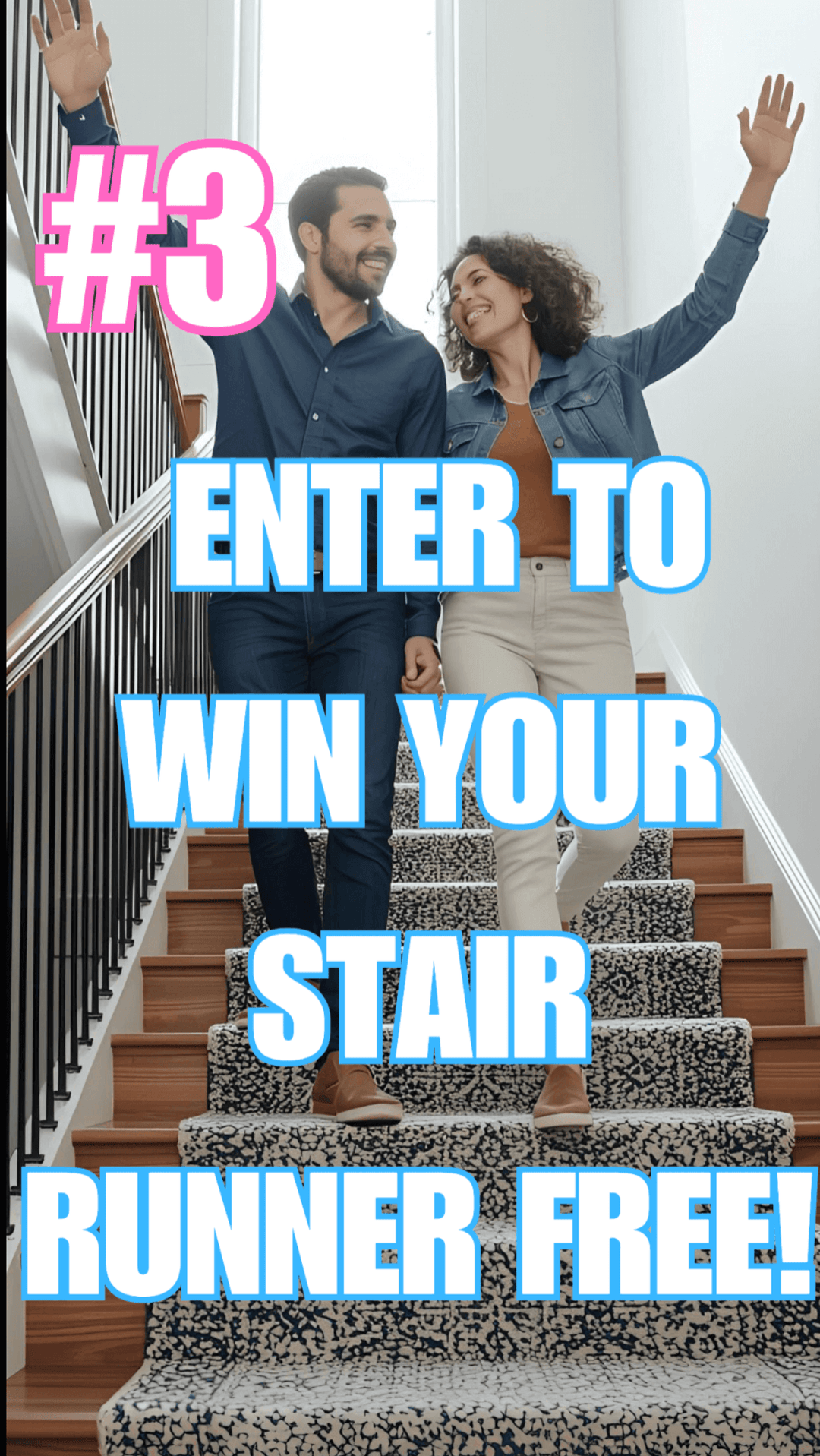 couple installing a stair runner diy
