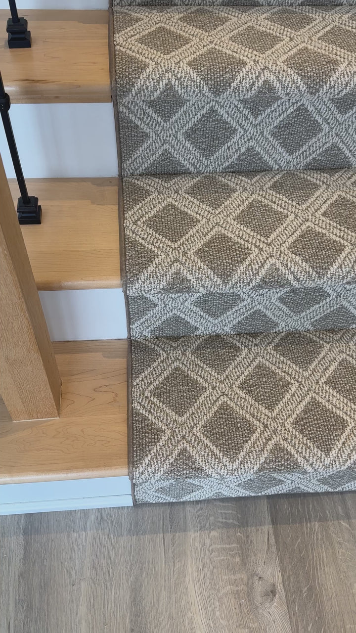 stair runner video showcasing anderson tuftex desert palm carpet from shaw carpets
