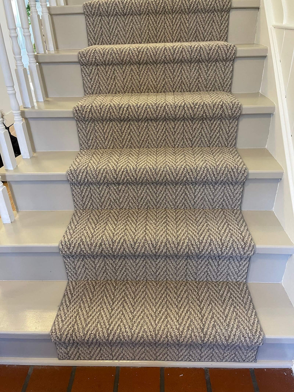 Herringbone Stair runner in Grey or Silver