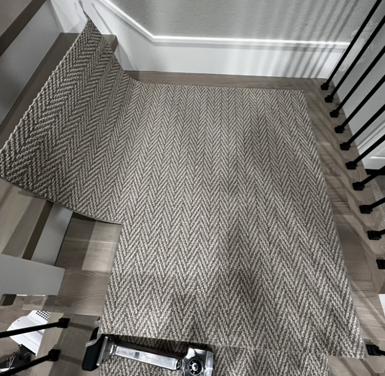 herringbone style stair runners