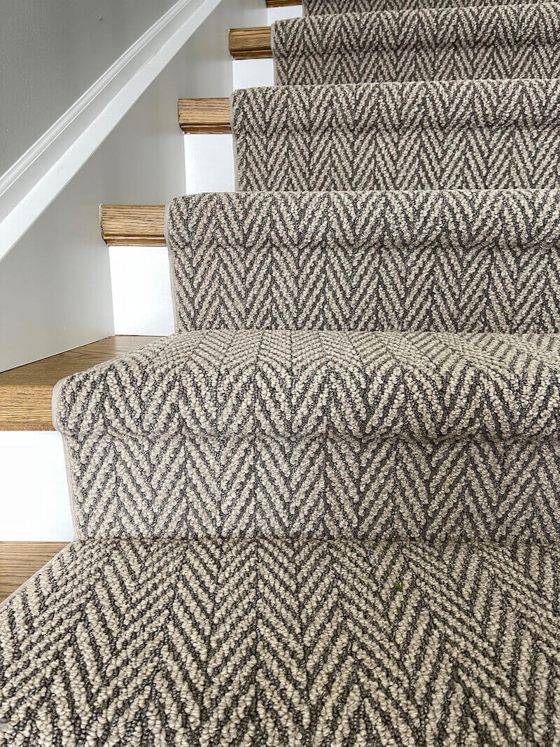 Herringbone stair store runner