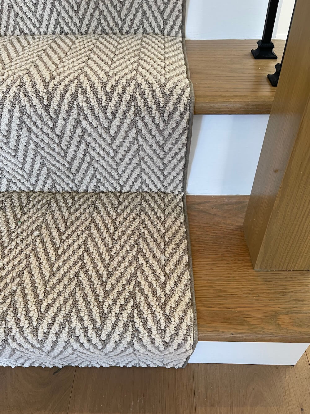 waterfall stair runner in herringbone style