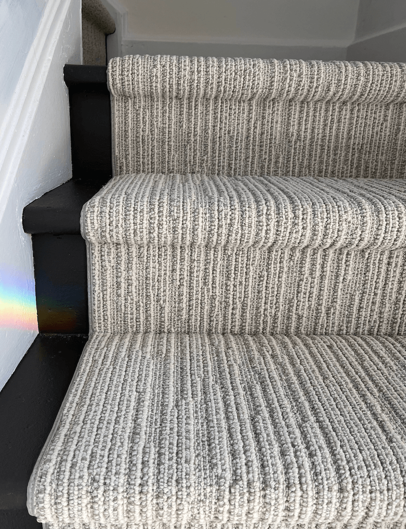 modern wool stair runner look