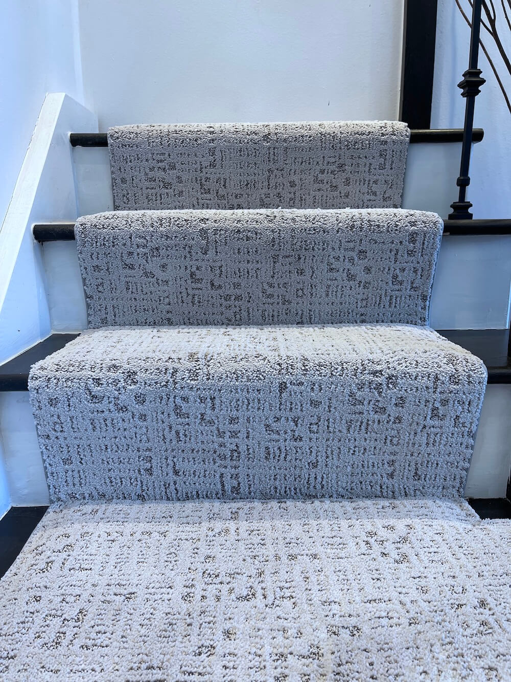 stair runner in gray