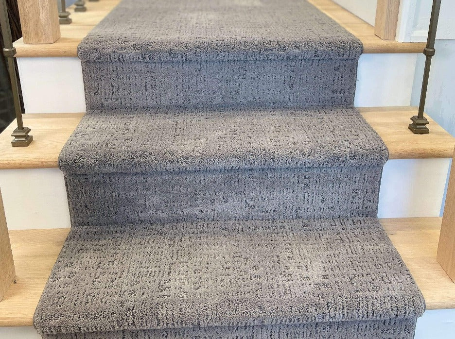 Modern-gray-DIY-stair-runner