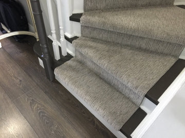 Sculptured Touch River Rock stair runner sample