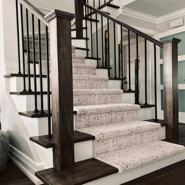 Exquisite Portrait Corinthian Column stair runner sample