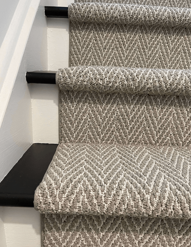 Anderson Tuftex Luminary Modern Gray Herringbone Carpet Runner