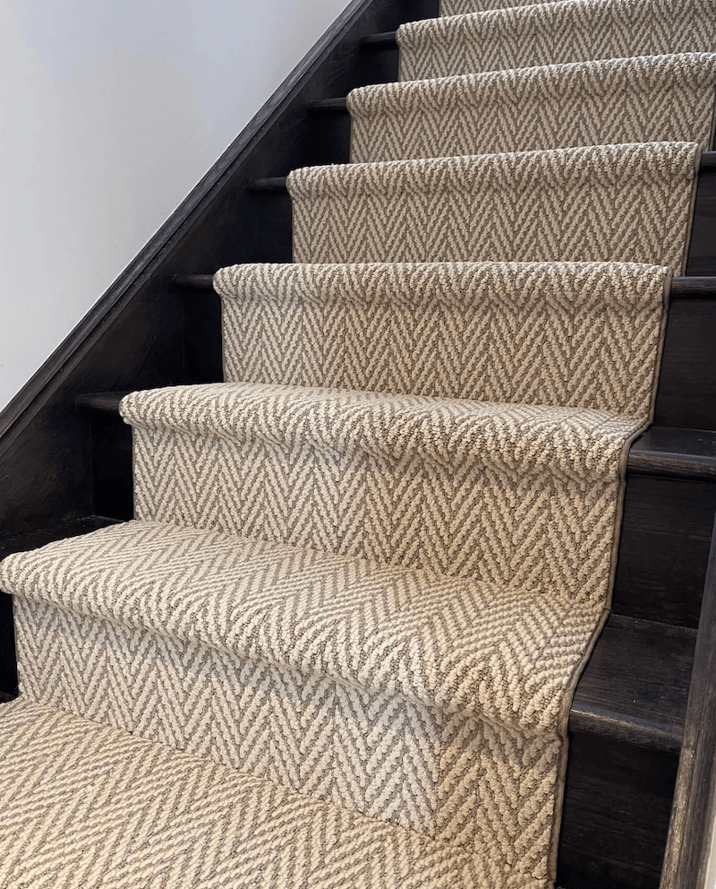 Herringbone Pattern stair runner