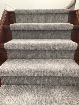 Modern Gray Patterned Stair Runner – Direct Carpet