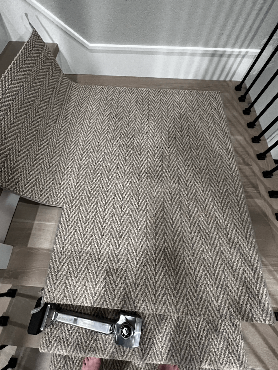 Anderson Tuftex Herringbone Stair Runner Silverado